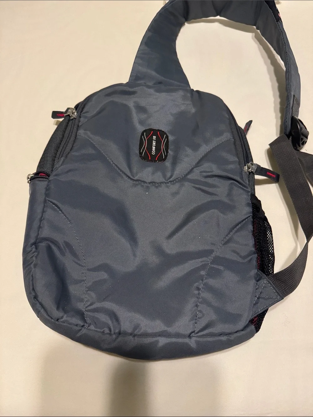 SwissGear Gray and Red Men’s Backpack with Multiple Compartments